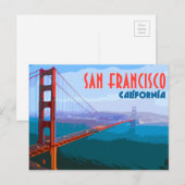 San Francisco Vintage Travel Postkarte (Vorne/Hinten)