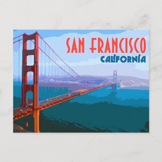 San Francisco Vintage Travel Postkarte (Vorderseite)