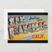San Francisco Vintage Travel Postkarte (Vorne/Hinten)