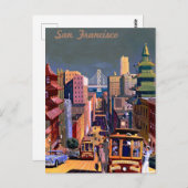 San Francisco Vintage Travel Postkarte (Vorne/Hinten)