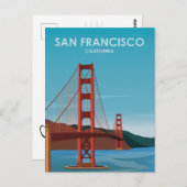 San Francisco Vintage Travel Save the Date Postkarte (Vorne/Hinten)