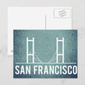 San Francisco Vintage Travel Tourismus Postkarte (Vorne/Hinten)