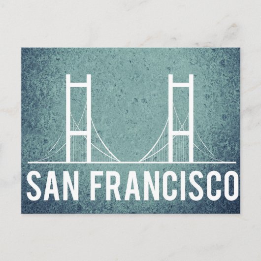 San Francisco Vintage Travel Tourismus Postkarte (Vorderseite)