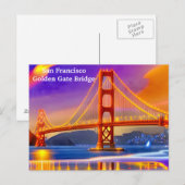 San Francisco Vintage Travel Tourismus Postkarte (Vorne/Hinten)