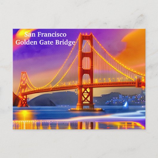 San Francisco Vintage Travel Tourismus Postkarte (Vorderseite)