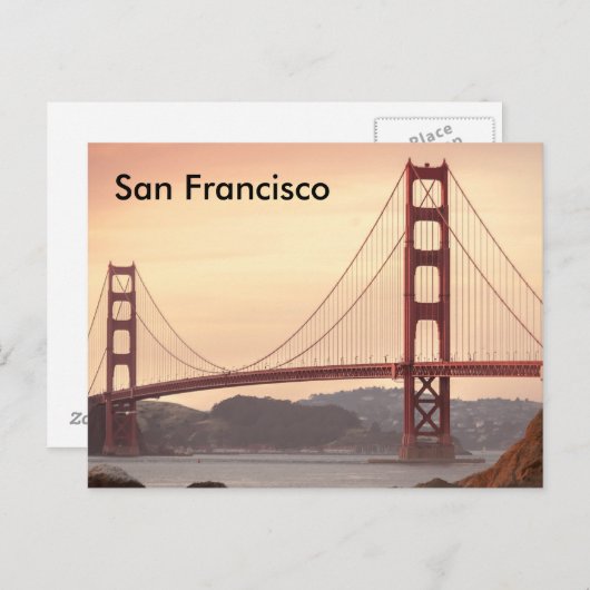 San Francisco Vintage Travel Tourismus Postkarte (Vorne/Hinten)