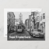 San Francisco Vintages Schwarzweiß-Foto Postkarte (Vorne/Hinten)