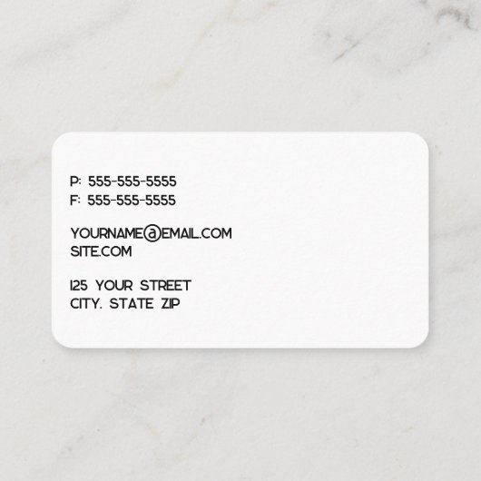 San Francisco Visitenkarte (Rückseite)