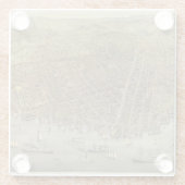 San Francisco Vogelaugenansicht Glasuntersetzer (Rückseite)