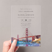 San Francisco Watercolor Destination Wedding Acryleinladungen (Insitu (Handheld))