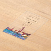 San Francisco Watercolor Destination Wedding Acryleinladungen (Ablage )