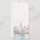 San Francisco Watercolor Landscape Wedding Menu Einladung (Rückseite)