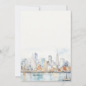 San Francisco Watercolor Landscape Wedding Save The Date (Rückseite)