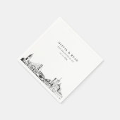 San Francisco Wedding Cocktail Napkin Serviette (Ecke)