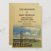 San Francisco Wedding Einladung Golden Gate Gate (Vorne/Hinten)