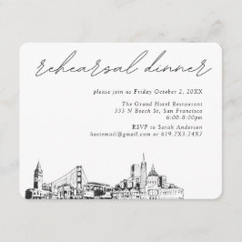 San Francisco Wedding Elegante Probe Dinner Begleitkarte