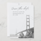 San Francisco Wedding Golden Gate Save the Date Einladung (Vorderseite)