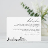 San Francisco Wedding Hotel Zimmerblock Details Begleitkarte (Stehend Vorderseite)