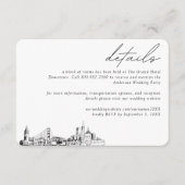 San Francisco Wedding Hotel Zimmerblock Details Begleitkarte (Vorderseite)