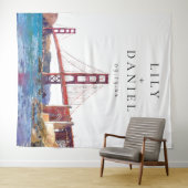 San Francisco Wedding Photo Backdrop Wandteppich (Beispiel (Horizontal))