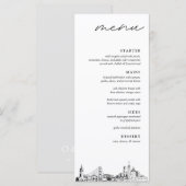 San Francisco Wedding Reception Dinner Menu Menükarte (Vorne/Hinten)