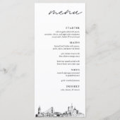 San Francisco Wedding Reception Dinner Menu Menükarte (Vorderseite)