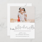 San Francisco Wedding Save the Date with Foto Ankündigungspostkarte (Vorne/Hinten)