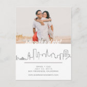 San Francisco Wedding Save the Date with Foto Ankündigungspostkarte (Vorderseite)