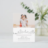 San Francisco Wedding Save the Date with Foto Ankündigungspostkarte (Stehend Vorderseite)