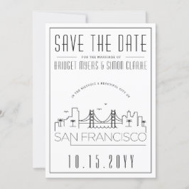 San Francisco Wedding | Skyline Save the Date Einladung