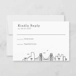 San Francisco Wedding | Skyline-UAWG RSVP Karte