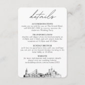 San Francisco Wedding Vertikale Details Begleitkarte (Vorderseite)