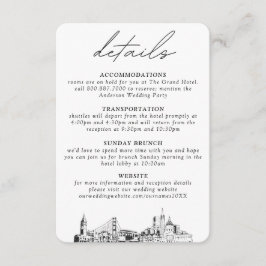 San Francisco Wedding Vertikale Details Begleitkarte