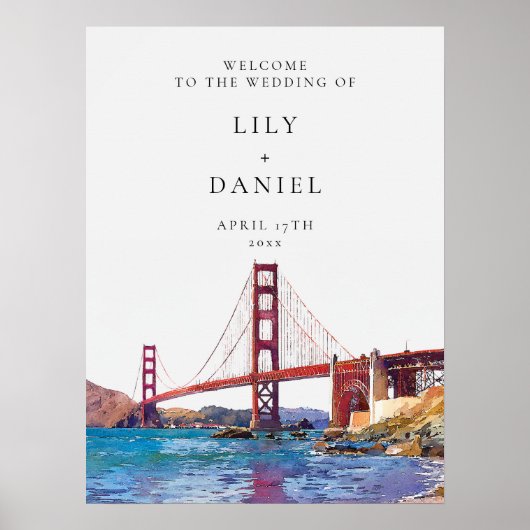 San Francisco Wedding Welcome Sign Poster (Vorne)