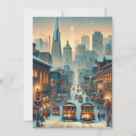 San Francisco Weihnachten - Weihnachtskarte (Vorderseite)