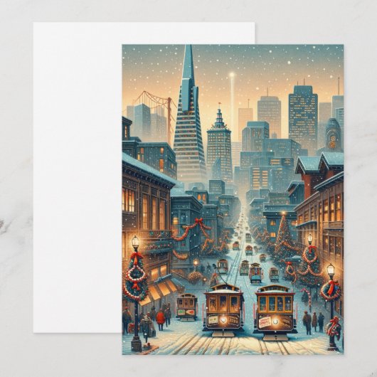 San Francisco Weihnachten - Weihnachtskarte (Vorne/Hinten)