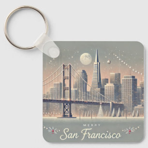 San Francisco Weihnachtskarte Golden Gate Bridge Schlüsselanhänger