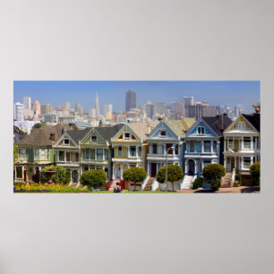 San Franciscos berühmte Painted Ladies Poster