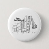 San Franciscos Golden Gate Bridge Button (Vorderseite)