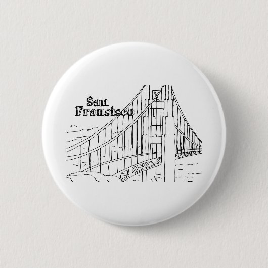 San Franciscos Golden Gate Bridge Button (Vorderseite)