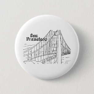 San Franciscos Golden Gate Bridge Button