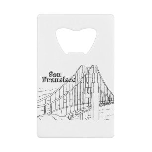 San Franciscos Golden Gate Bridge Geldbeutel Flaschenöffner