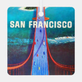 San Franciscos Golden Gate Bridge Ornament Aus Metall (Rückseite)