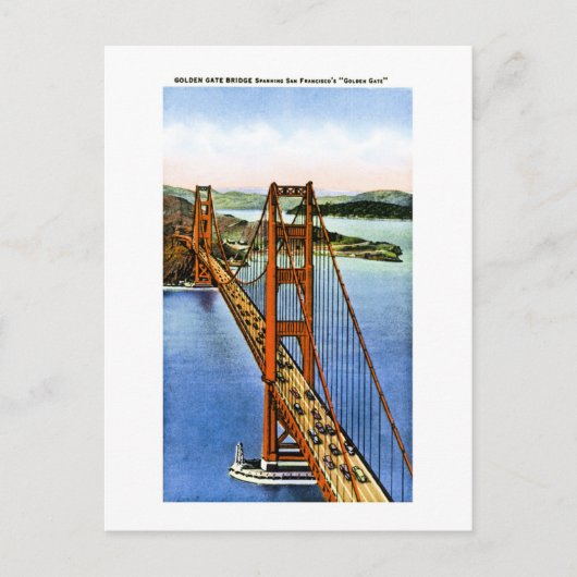 San Franciscos Golden Gate Bridge Postkarte (Vorderseite)
