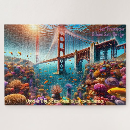 San Franciscos Golden Gate Bridge Underwater Puzzle (Horizontal)