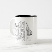 San Franciscos Golden Gate Bridge Zweifarbige Tasse (Vorderseite Links)