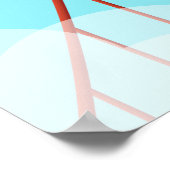 San Franciscos Ikonische Golden Gate Bridge Illust Poster (Ecke)