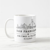 San Franciso Skyline - Gewohnte Hochzeit Kaffeetasse (Links)