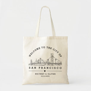 San Franciso Skyline Tote Bag-Custom Wedvor Tragetasche