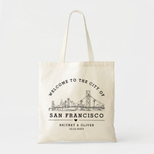 San Franciso Skyline Tote Bag-Custom Wedvor Tragetasche